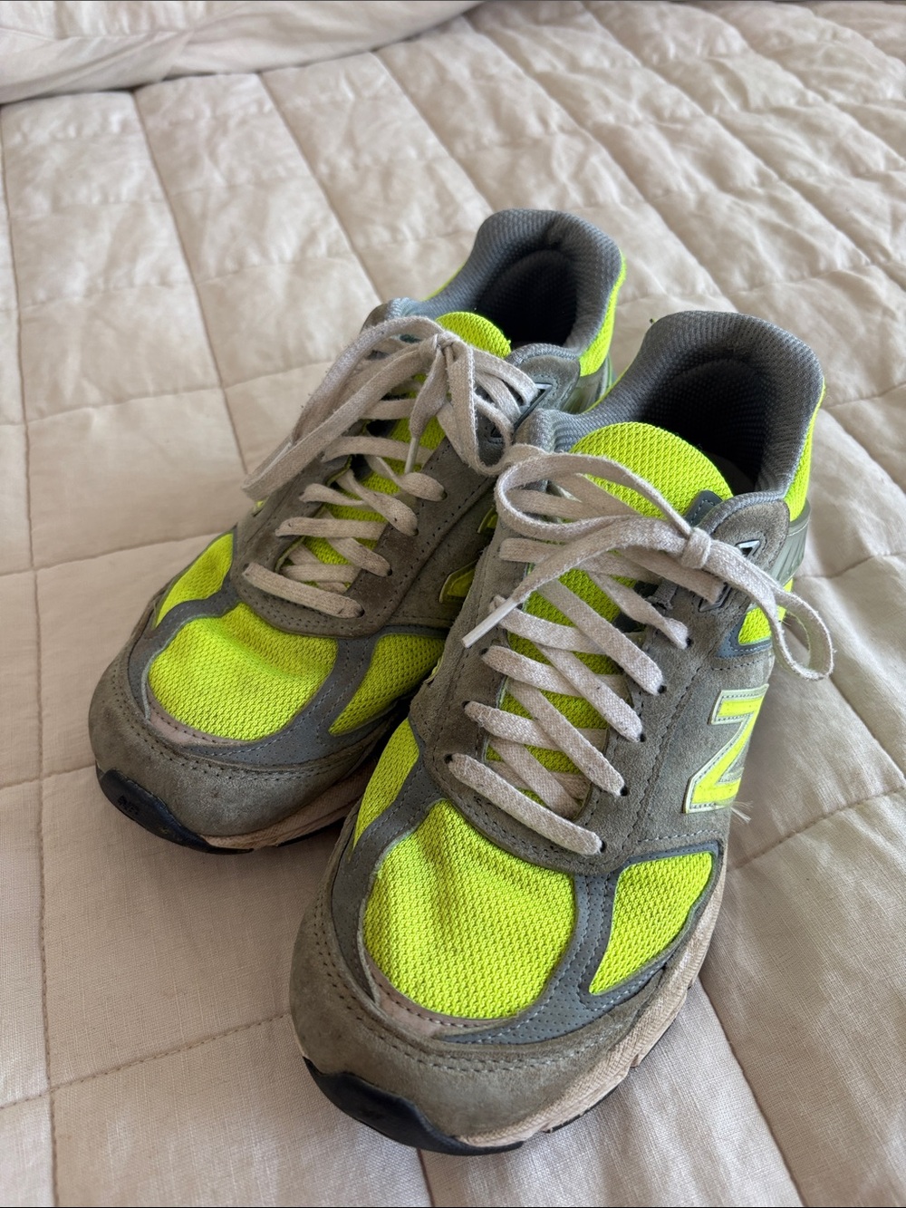 New balance Women’s Gray & Neon Yellow-green Athletic Sneakers